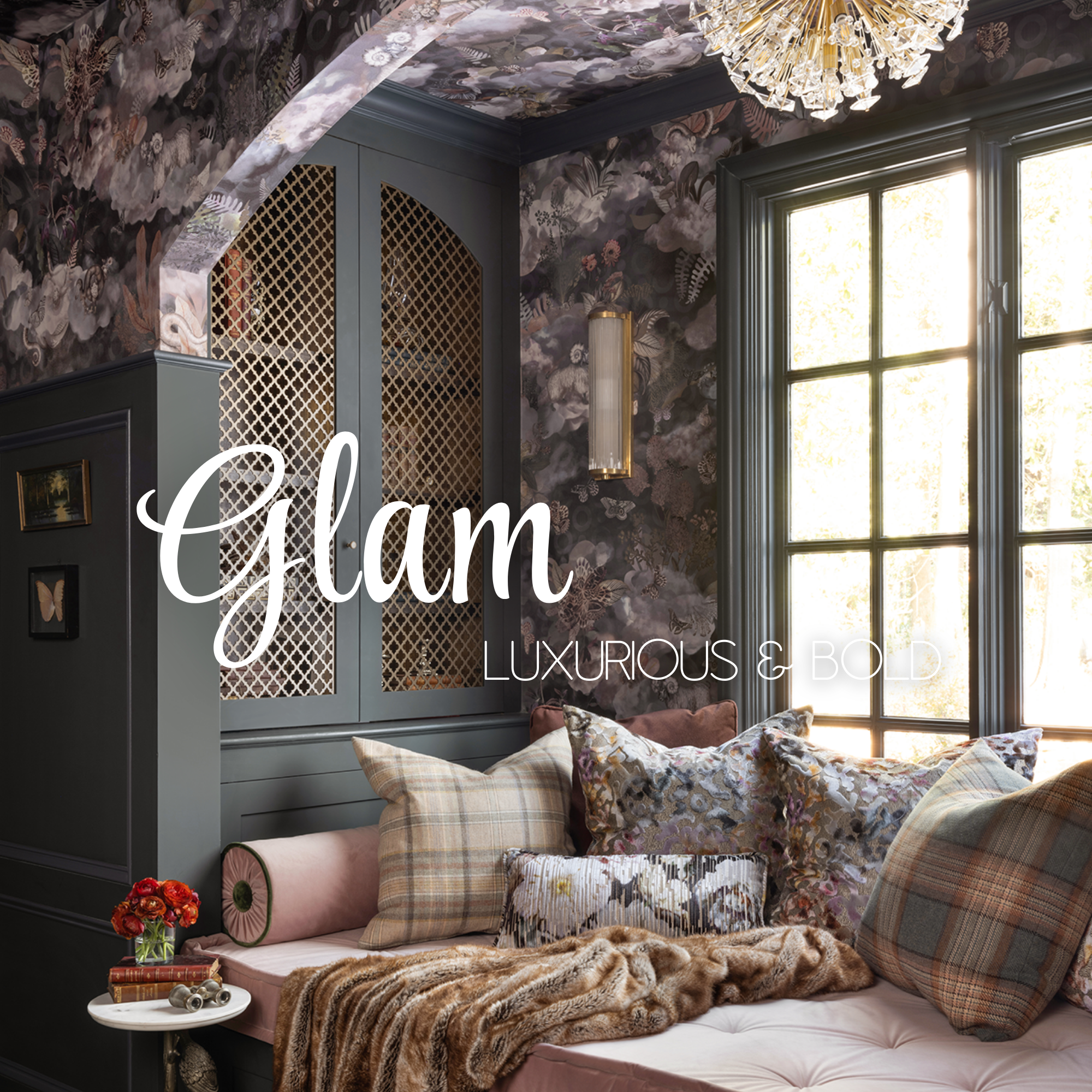 Glam = Luxurious and Bold